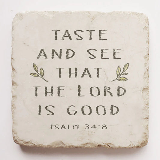 Psalm 34:8 Scripture Stone, Twelve Stone Art