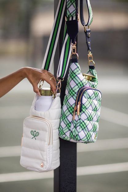 HydroBag in White with Ripstop Tennis Embroidery