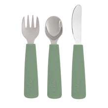 Load image into Gallery viewer, We Might Be Tiny Toddler Feedie Cutlery Set Sage