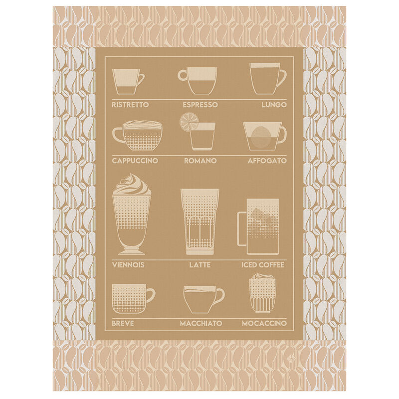 Le Jacquard Jardin Barista Brown Tea Towel