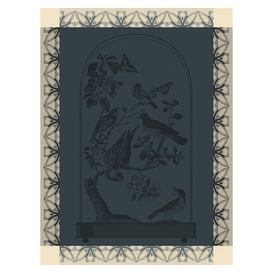 Le Jacquard Curiosites Animale Blue Tea Towel