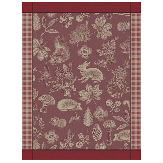 Le Jacquard Dans Les Bois Tableau Red Tea Towel