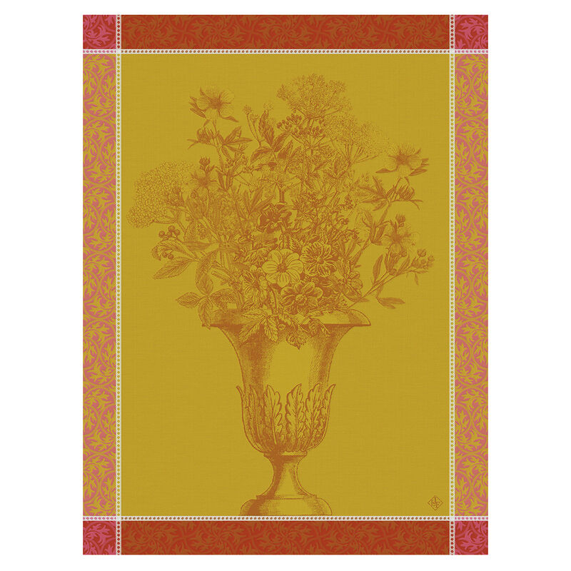 Le Jacquard Floraison Uni Pink Tea Towel