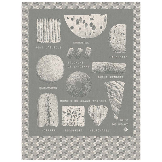 Le Jacquard Fromages Grey Tea Towel