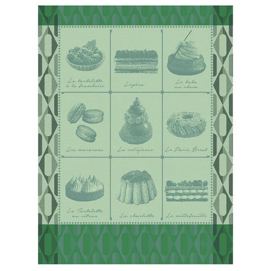 Le Jacquard Patisserie Francais Green Tea Towel