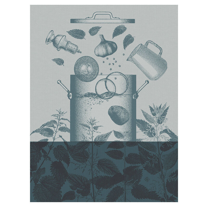 Le Jacquard Francais Veloute Orti Blue Tea Towel