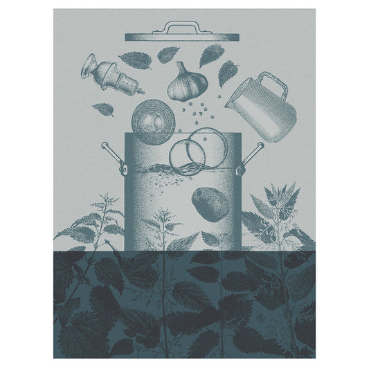 Le Jacquard Francais Veloute Orti Blue Tea Towel