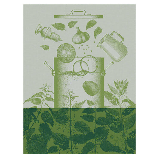 Le Jacquard Francais Veloute Orti Green Tea Towel