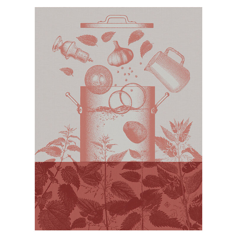 Le Jacquard Francais Veloute Orti Pink Tea Towel