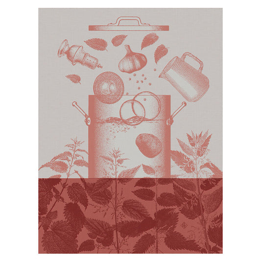Le Jacquard Francais Veloute Orti Pink Tea Towel