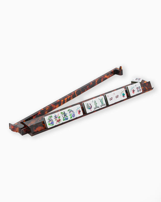 Tortoiseshell Mahjong Rack & Pusher Set
