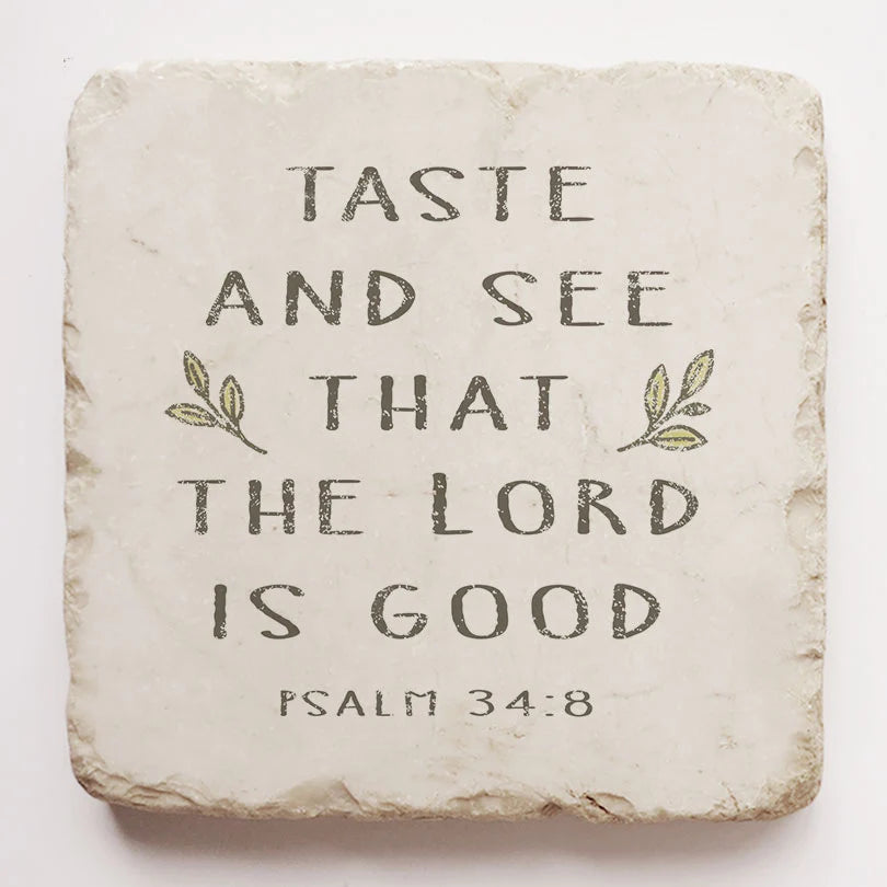 Psalm 34:8 (Taste and See) Trivet, Twelve Stone Art