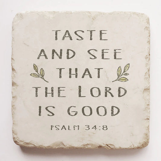 Psalm 34:8 (Taste and See) Trivet, Twelve Stone Art