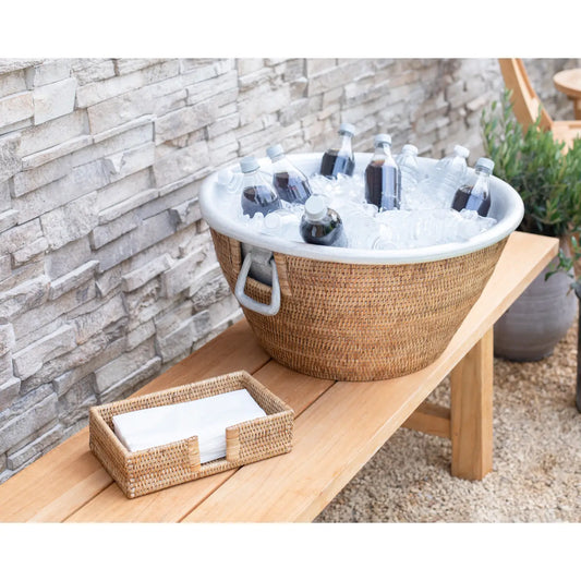 Rattan Aluminum Ice Tub