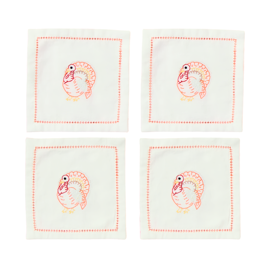 Turkey Cocktail Napkins, Set of 4