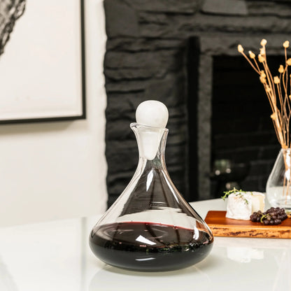 Simon Pearce Vintner Wine Decanter With Marble Stopper