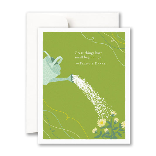 "Great things have small beginnings" Baby Card