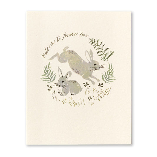 "Welcome To Forever Love" Baby Card