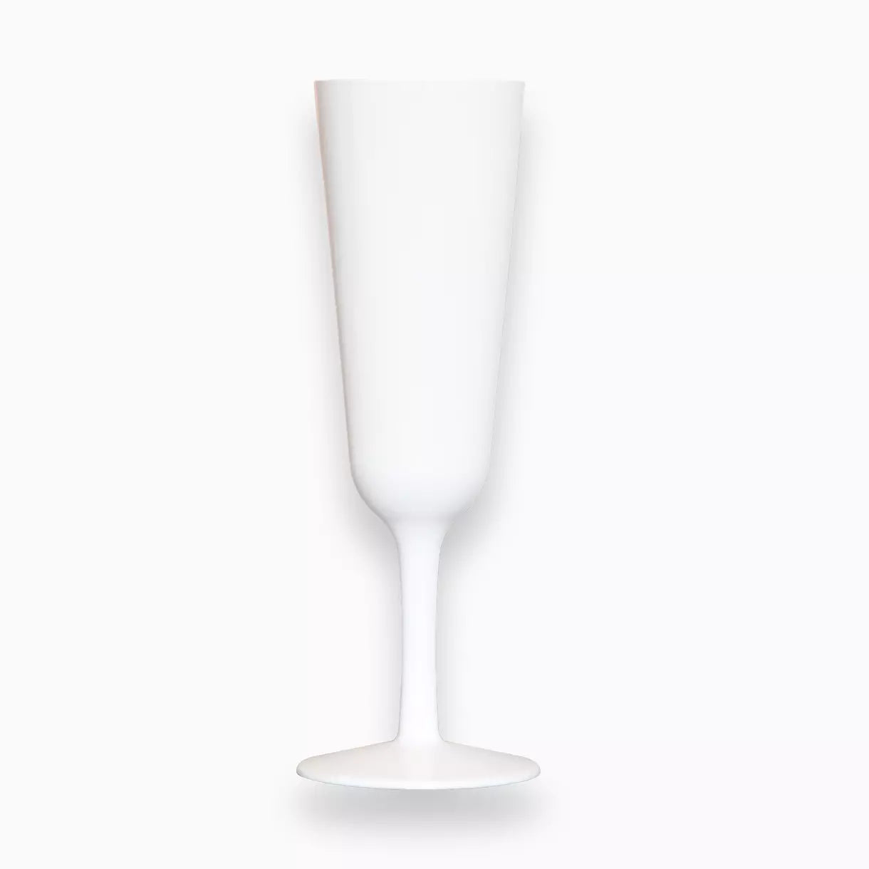White Acrylic Champagne Flute