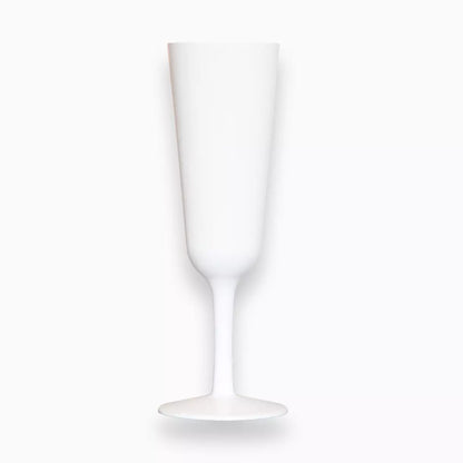 White Acrylic Champagne Flute