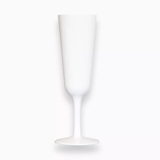 White Acrylic Champagne Flute