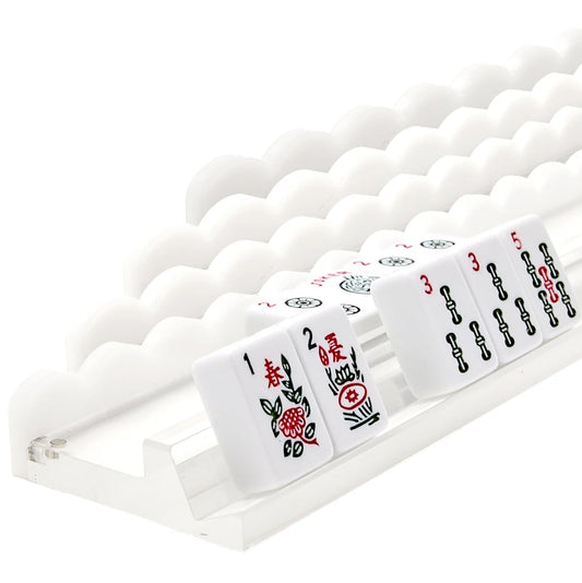 Mahjong Racks with Scalloped Detail White
