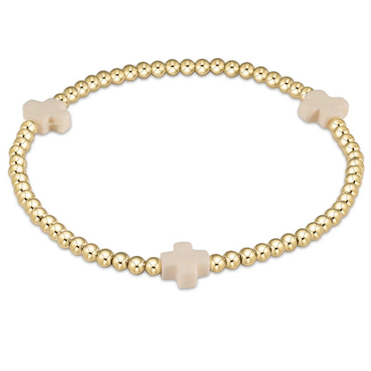 enewton Signature Color Cross 3mm Bracelet Gold