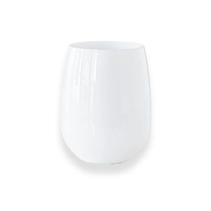 Acrylic Stemless Wine Glass White