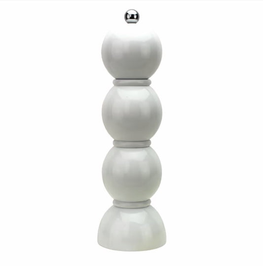 White Bobbin Salt or Pepper Mill
