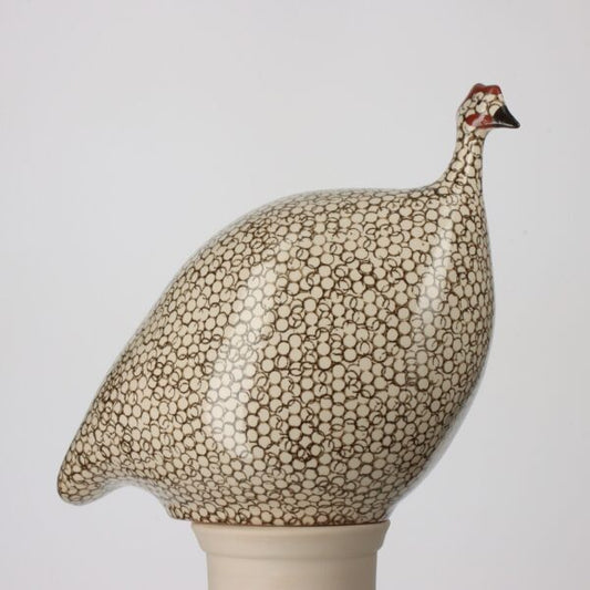 Guinea Fowl White Spotted Black