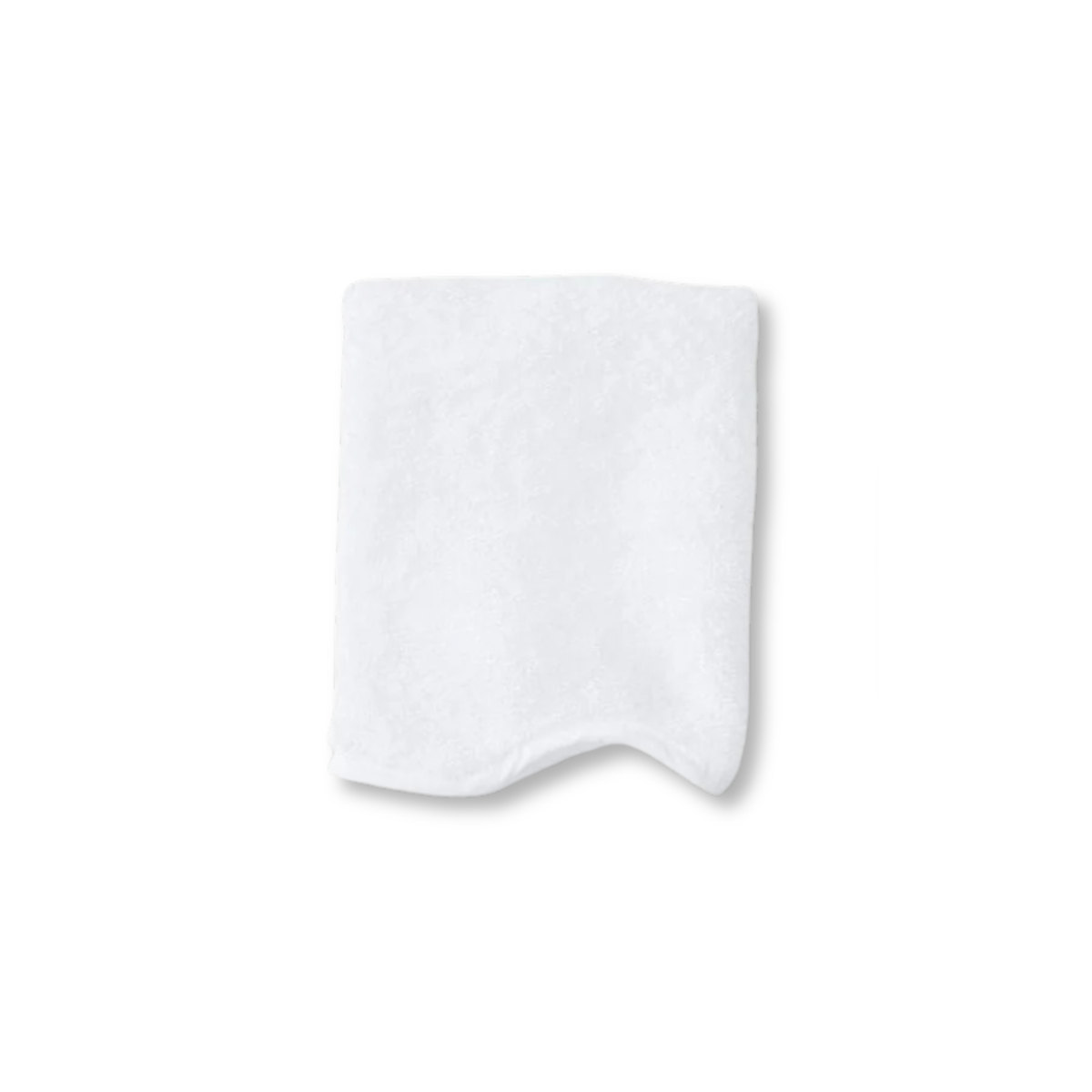 SINGLE Scalloped Washcloth Towel in White