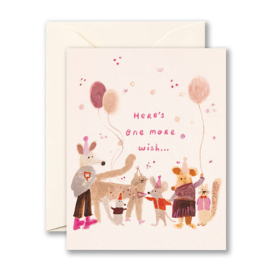 "Here's one more wish." Birthday Card