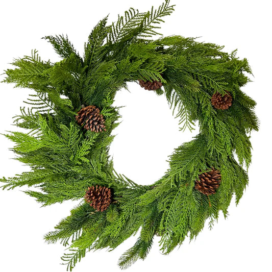 Mixed Christmas Cypress Wreath, 30"