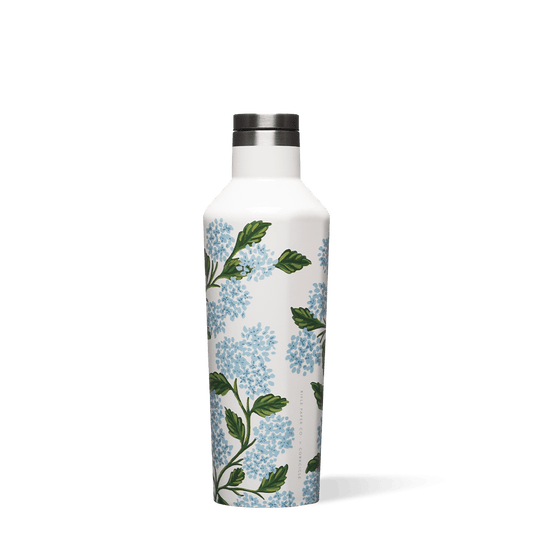 Corkcicle Rifle Paper Co. 16 oz Canteen - Gloss Cream Hydrangea