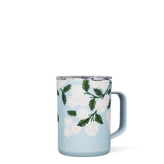 Corkcicle Rifle Paper Co. 16 oz Mug - Gloss Cream Hydrangea