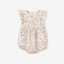 Load image into Gallery viewer, Elegant Baby Woodland Print Organic Muslin Bubble Baby Romper