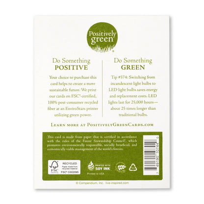 I am more than a little grateful to you - Positively Green card