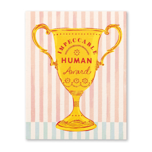 Impeccable Human Award congratulations card - Love Muchly
