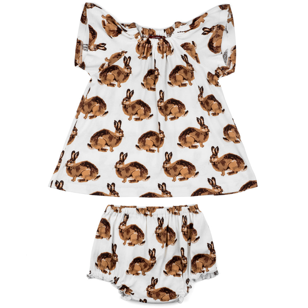 Milkbarn Dress & Bloomer Set - Bunny (Organic) 6-12M
