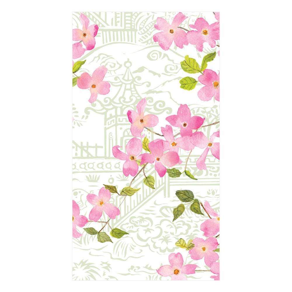 Caspari Blossoming Branches Paper Guest Towel Napkins - 15 Per Package