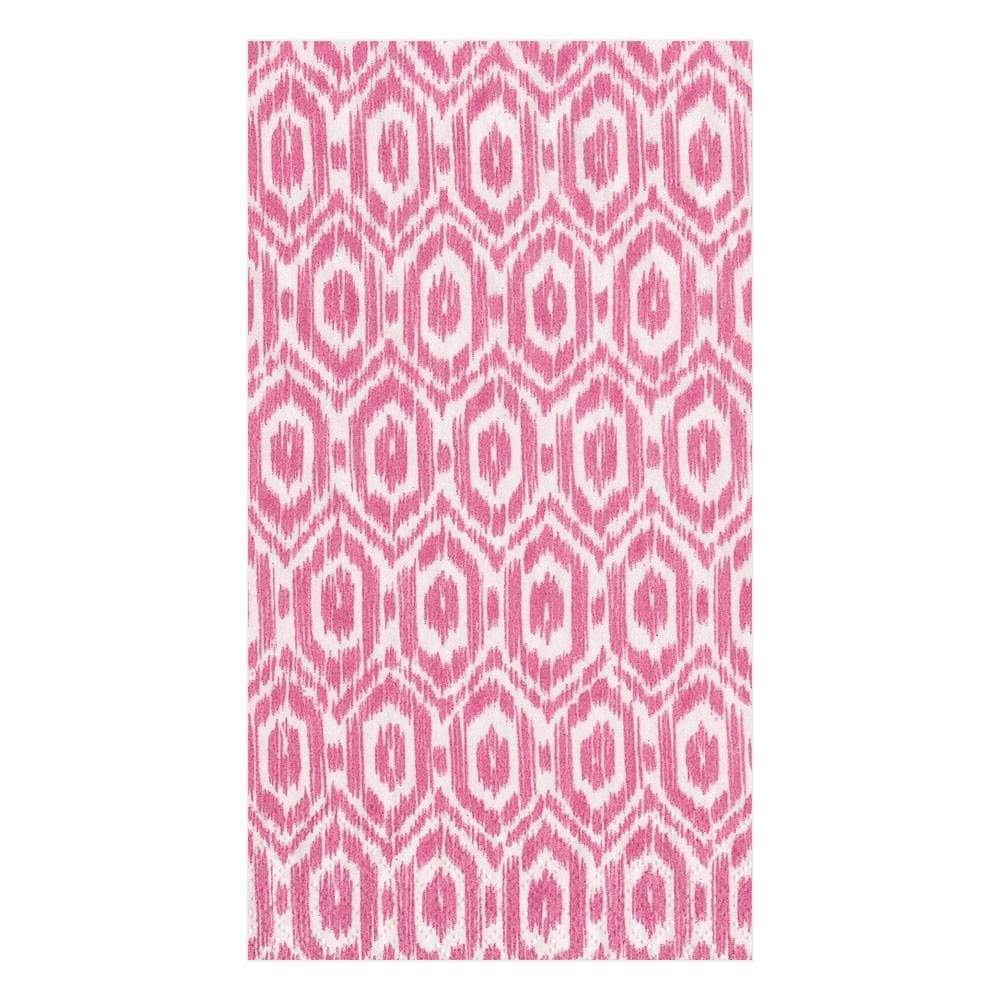 Amala Ikat Paper Guest Towel Napkins in Fuchsia