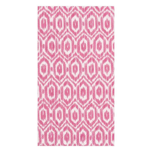 Amala Ikat Paper Guest Towel Napkins in Fuchsia