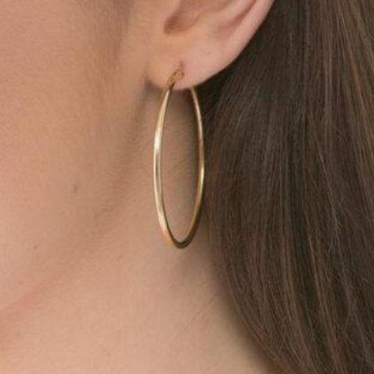 enewton round gold 2" hoop - smooth