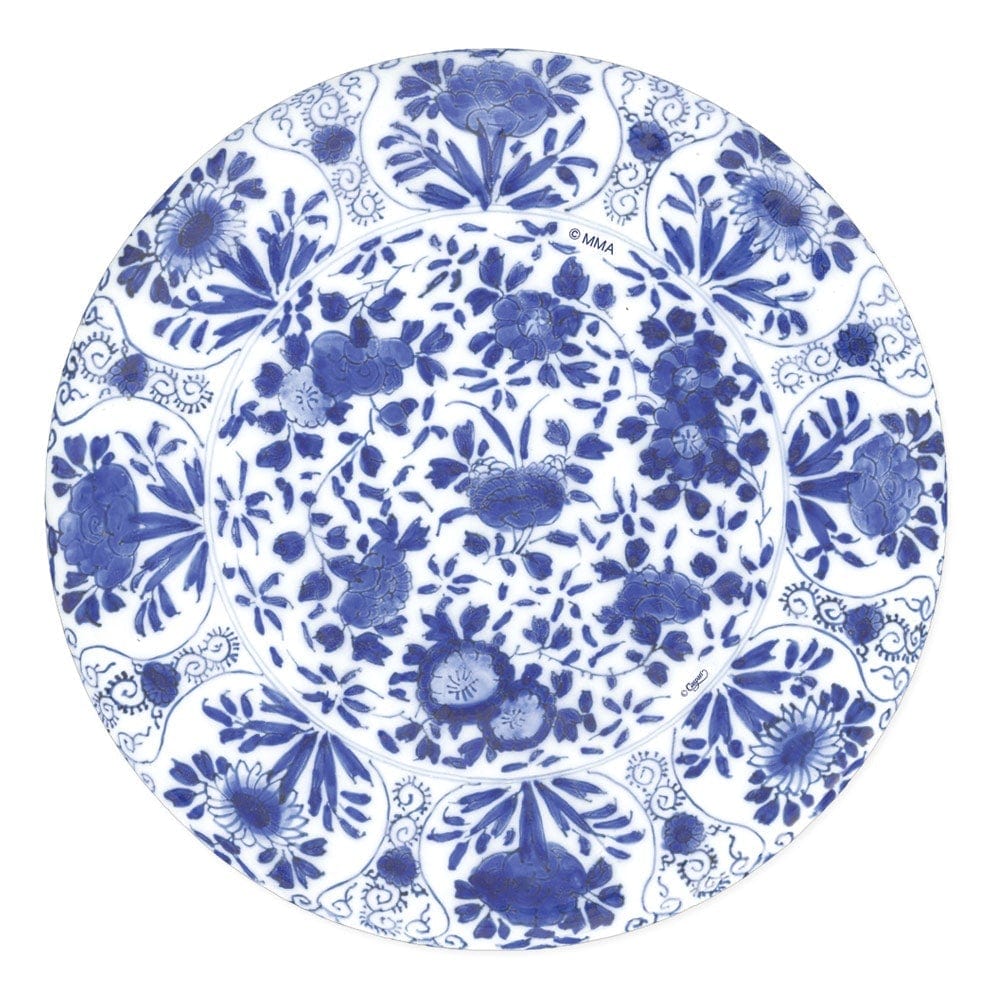 Paper Dinner Plates in Delft Blue