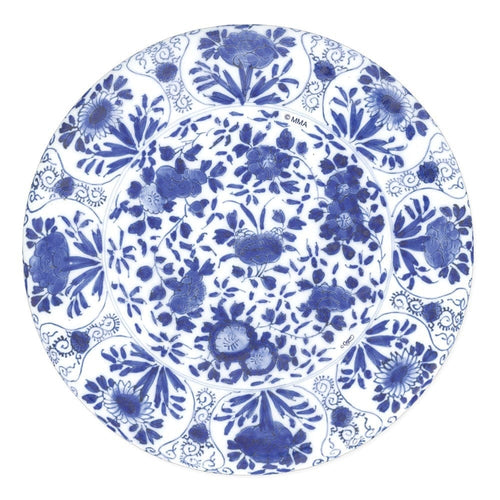 Caspari  Paper Dinner Plates in Delft Blue - 8 Per Package