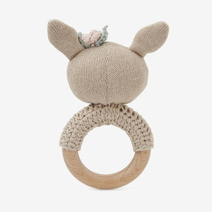 Elegant Baby Fifi Fawn Wooden Baby Rattle