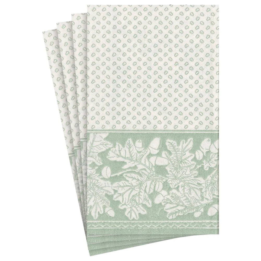 Sage Green Oak Leaves & Acorns Guest Towels