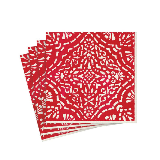 Annika Red Cocktail Napkin