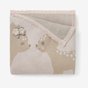 Elegant Baby Fawn Knit Baby Blanket