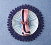 Kim Seybert Carnival Napkin Ring in Navy & Red - Set of 4